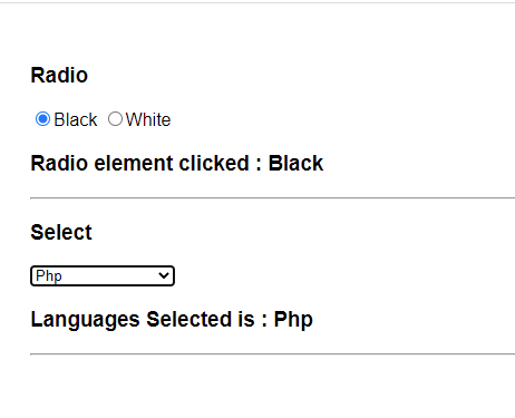 VueJs Radio select